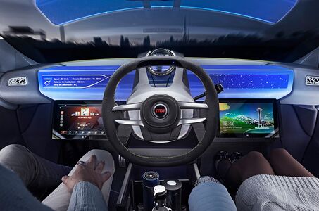Lenkrad des Concept-Car-Studie XchangE