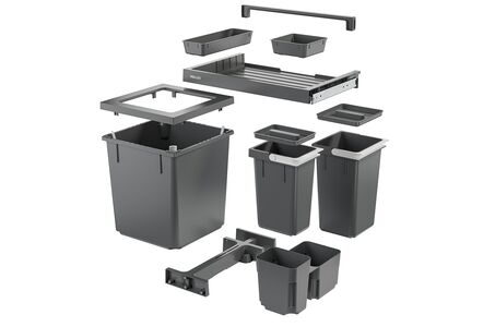 KeyShot 3D-Rendering des Mülltrennsystem Müllex